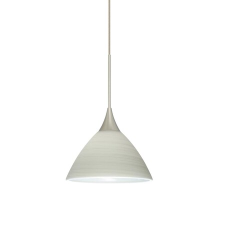 Besa Lighting Besa Pendant Domi Satin Nickel Chalk 1x50W Halogen 1XP-1743KR-SN